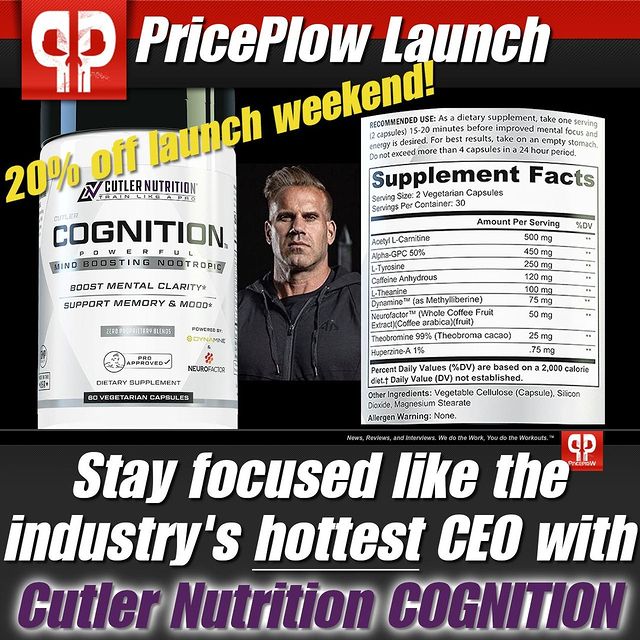 The @Cutler_Nutrition revival continues, as the industries hottest CEO in @JayCutler gets FOCUSED with Cutler Nutrition COGNITION:⠀