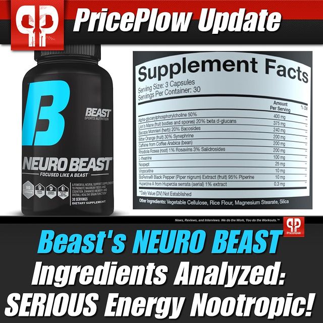 We've updated our @BeastSportsNutrition NEURO BEAST blog post with an in-depth analysis of @TheGuerrillaChemist's latest and greatest nootropic formulation:⠀