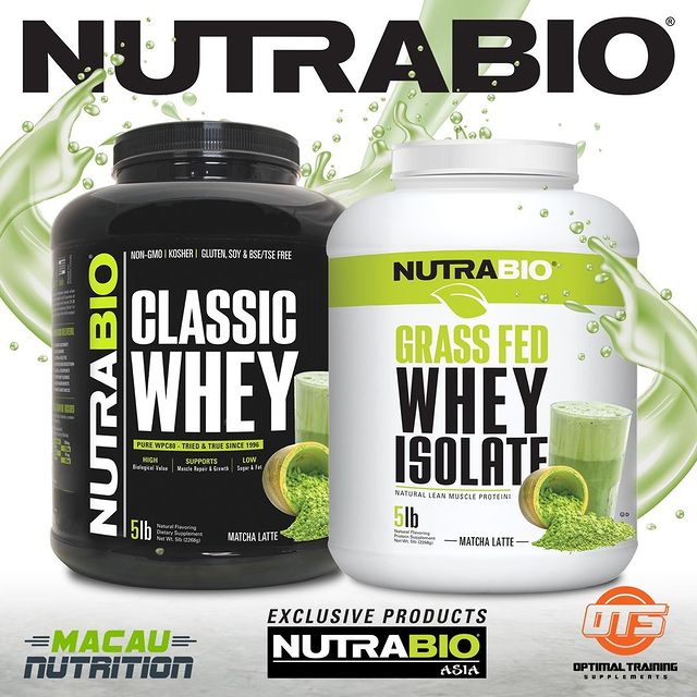 Looks like it's time to travel to CHINA - @NutraBio's launching exclusive 5lb tubs of MATCHA GREEN TEA Classic Whey and Grass-Fed Whey Protein Isolate!⠀