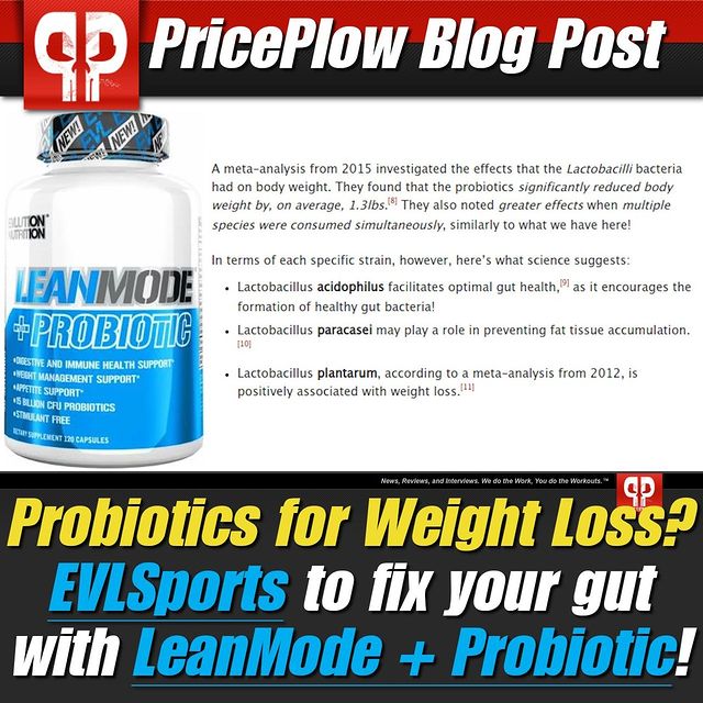 What are your thoughts on probiotics assisting with weight loss? @EVLSports has a new LeanMode + Probiotic:⠀