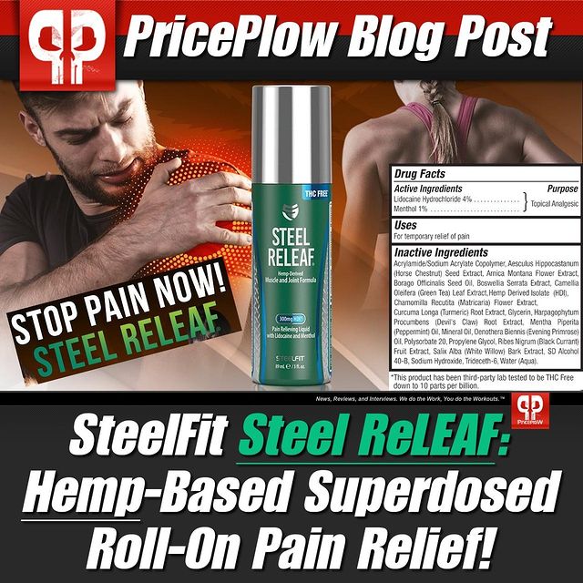Need pain relief? Then this one's a MUST TRY - @SteelFitUSA Steel Releaf uses THC-Free Hemp *isolate*, menthol, and lidocaine to get the pain relief party started...⠀⠀