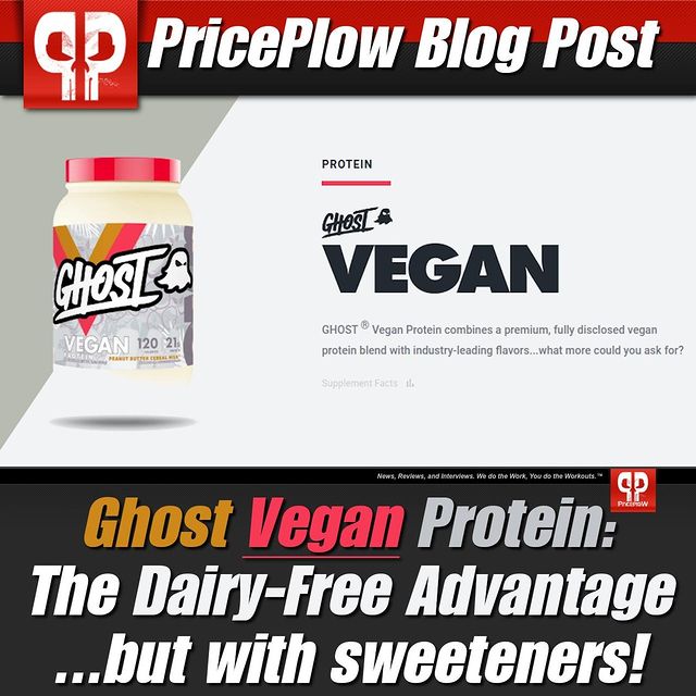 Looking for a dairy free protein but don't mind sucralose? Check out @Ghostlifestyle vegan protein.⠀