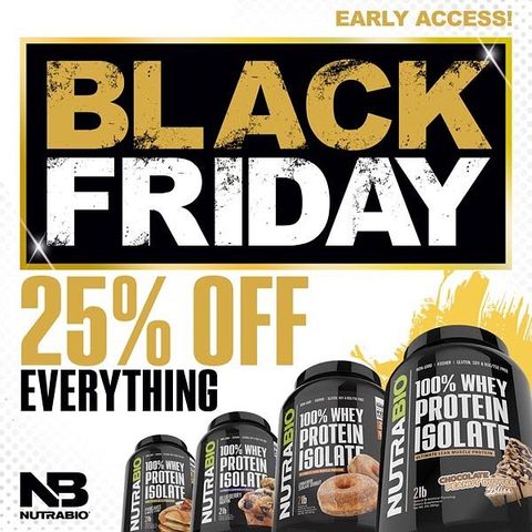 Happy Thanksgiving! @NutraBio's 25% off sale has begun - As @absolutemusclemargolis says in the video (SWIPE to see)... "Stock up NOW!!!"