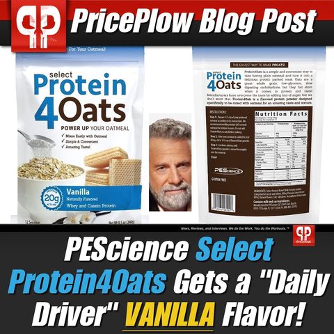 It's been two years since @PEScience released their WAY UNDERRATED Select Protein4Oats protein powder (made to be mixed into oatmeal!) but they've finally put out another flavor: VANILLA!