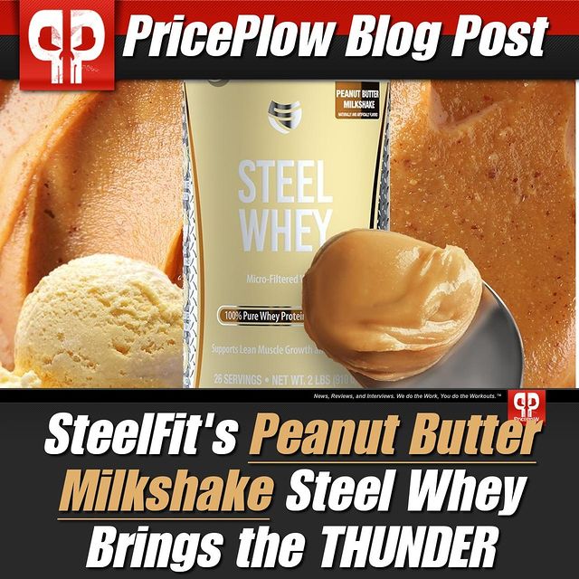@steelfitusa hits us again with a new flavor of their milkshake line of Steel Whey with PEANUT BUTTER MILK SHAKE!⠀