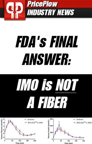 FDA's Final Answer on IMO: NOT. A. FIBER!! (Isomaltooligosaccharide)