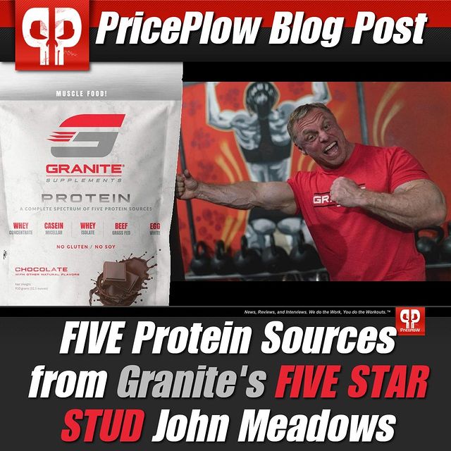 FIVE STAR STUD @MountainDog1 uses FIVE protein sources in the epic new @GraniteSupplements Protein Powder:⠀