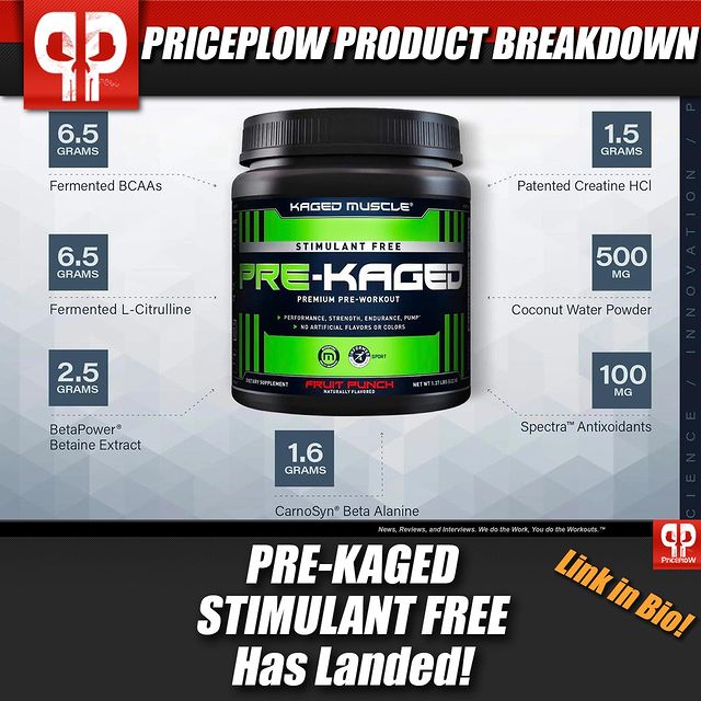 Stim-Free is growing in popularity and @kagedmusclesupps is throwing their hat in the ring. Enter Pre-Kaged Stimulant Free!⠀