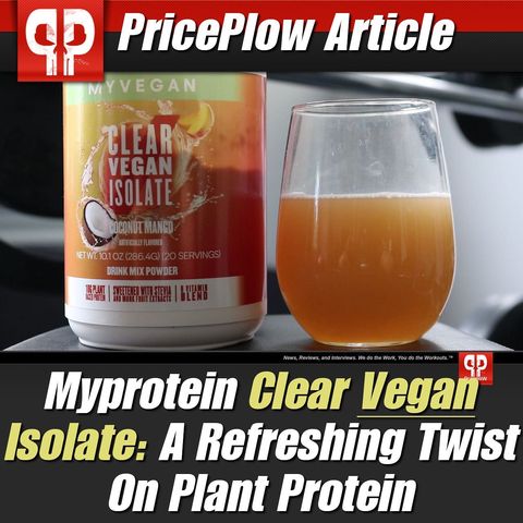 You haven't seen a vegan protein quite like this! Introducing @MyproteinUS' Clear VEGAN Isolate!  {{ Article link in @PricePlow Bio }} Just like the refreshing spin on dairy that they used in their Clear Whey Isolate, this uses a *hydrolyzed* pea protein and fruity flavor profiles to bring plant-based dieters a similar taste and feel.