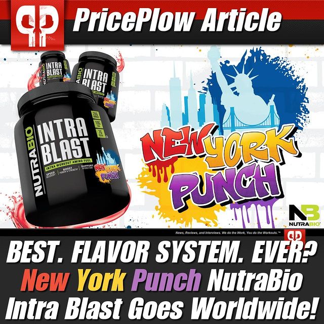 2019's BEST Flavor System (per Mike) goes worldwide! We're talking about @NutraBio Intra Blast NEW YORK PUNCH flavor! ⠀