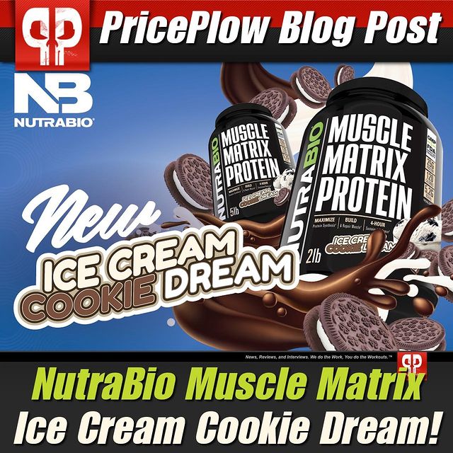 Muscle Matrix Ice Cream Cookie Dream from NutraBio is Now a Reality!⠀