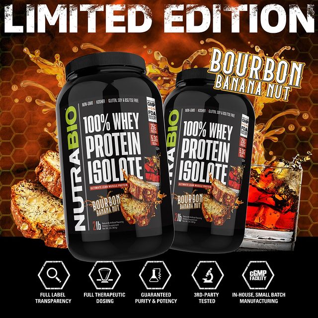 Bourbon Banana Nut Protein?! @NutraBio Takes Whey Isolate to Another Level⠀