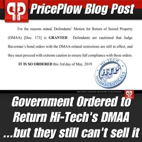 Government Ordered to Return Five Truckloads of DMAA to @HiTechPharma!⠀