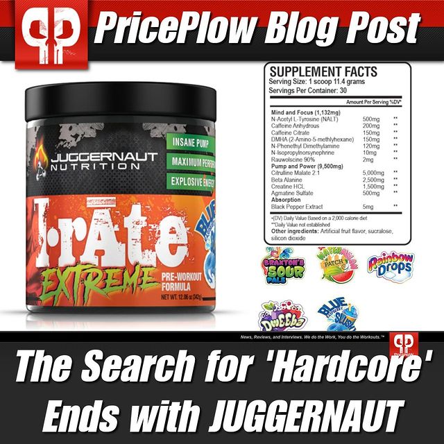 Train Like the Juggernaut You Are! @JuggernautNutrition Irate Extreme Analyzed⠀