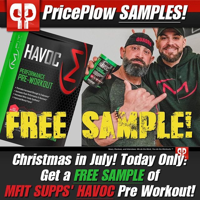 FREE HAVOC PRE-WORKOUT SAMPLES!⠀