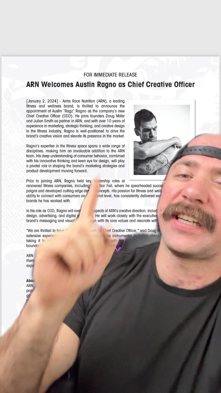 RAGZ JOINS ARMS RACE AS CHIEF CREATIVE OFFICER