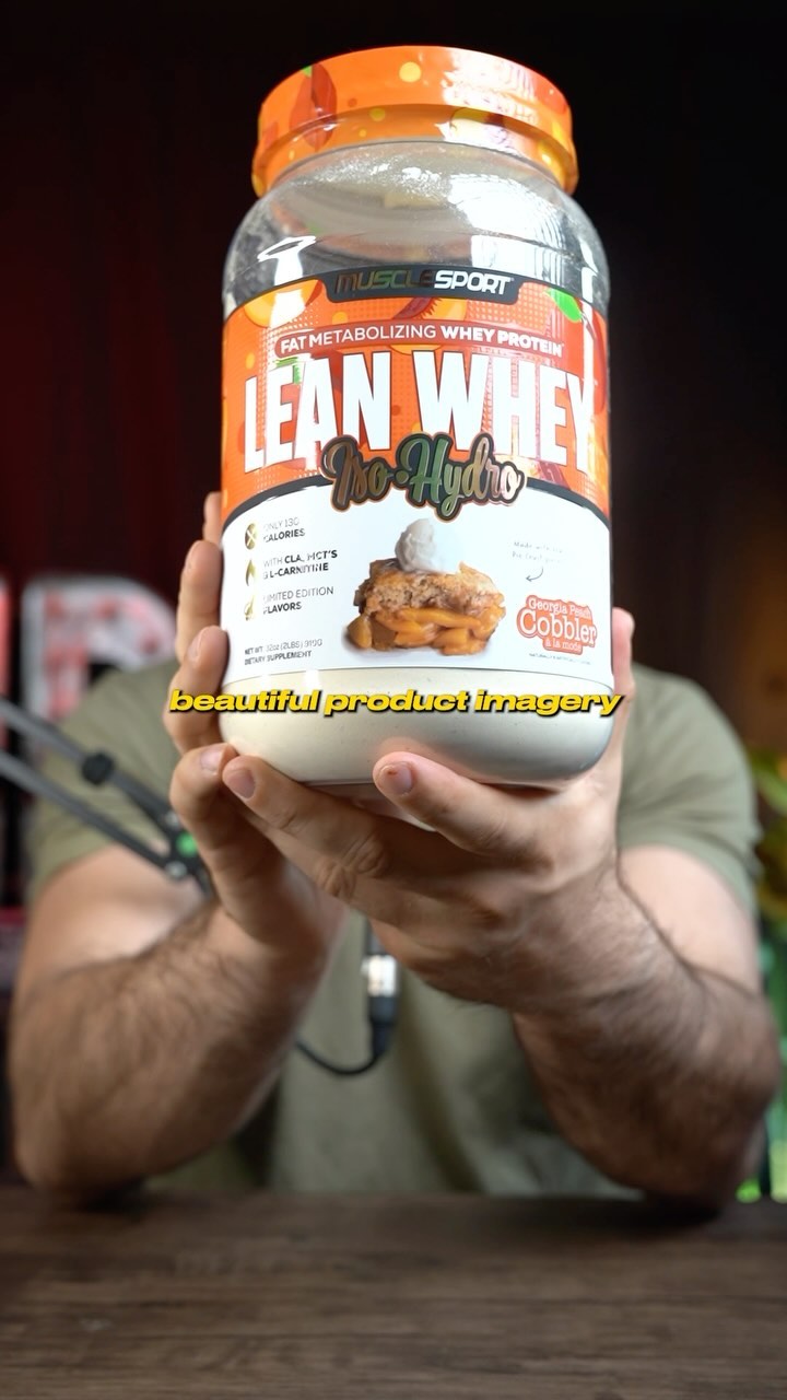 This Musclesport Georgia Peach Cobbler a la Mode flavor of Lean Whey is indescribably good! Wow!