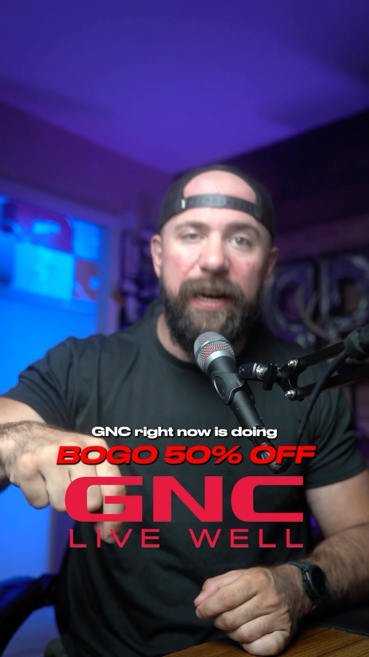 BOGO50 on ALL Pre-Workouts and Protein Powders IN-STORE at GNC through July 3rd!