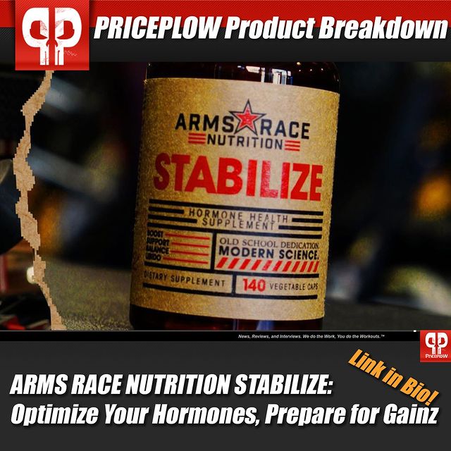 @armsracenutrition busts out a 4 ingredient powerhouse of hormone support, named Stabilize. We're huge fans of Lepidimax from @Nutrition21, but also the inclusion of Shoden, the withanolide sledgehammer we're seeing on the rise in the industry from @Arjuna_natural.⠀