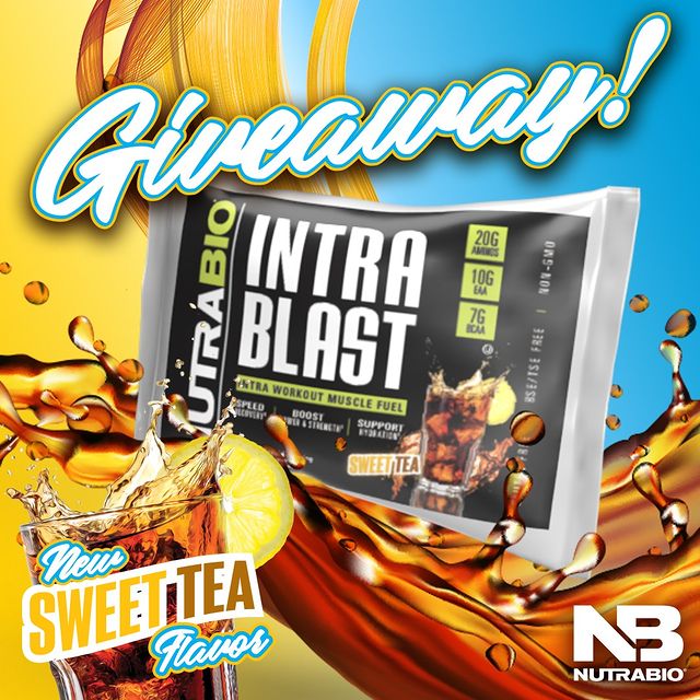 Friday Freebie!!! We are giving out only 50 samples of Sweet Tea Intra Blast from NutraBio!⠀