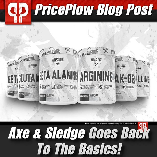 The @axeandsledge Supplements Basics line is dropping on Thursday, September 17th at 8pm EST! A complete overview is now live on the PricePlow Blog.⠀