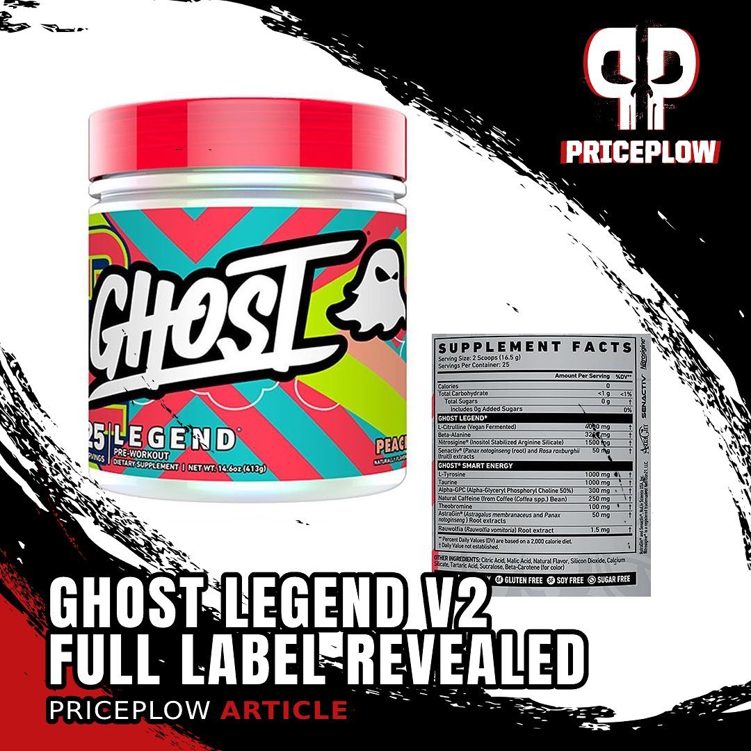The FULL Label of GHOST Legend V2 has been released by @GhostLifestyle, and we're ready with a full ingredient analysis on the PricePlow Blog (link in @PricePlow bio)