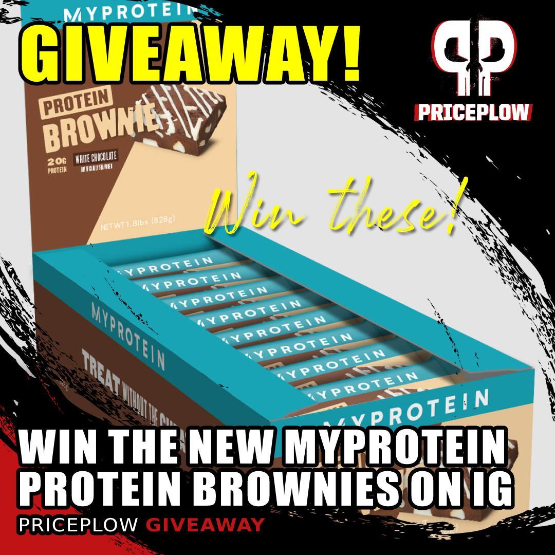 GIVEAWAY! Win the new Myprotein Protein Brownies right here! Up to 5 entries per person:⠀