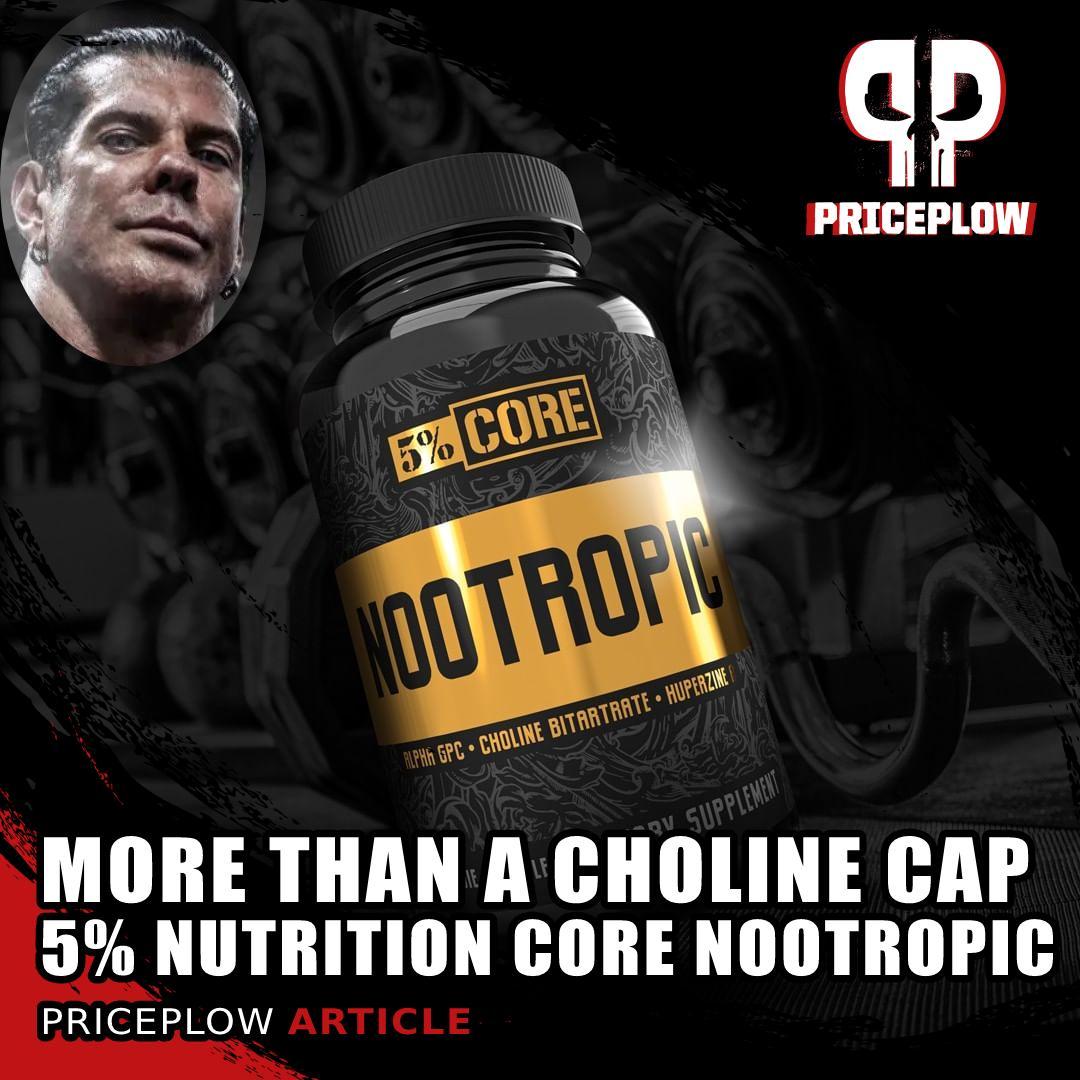 More than just a choline capsule, @5PercentNutrition's Core Nootropic brings a choline blend WITH added Huperzine A to prolong the effect!⠀