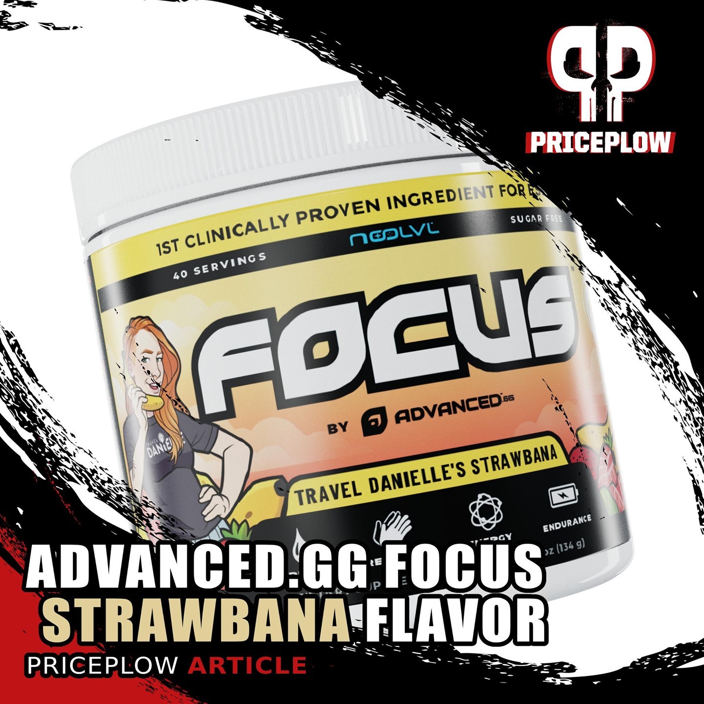 The latest and greatest flavor of AdvancedGG's FOCUS gaming supplement is out -- Travel Danielle "Strawbana"⠀