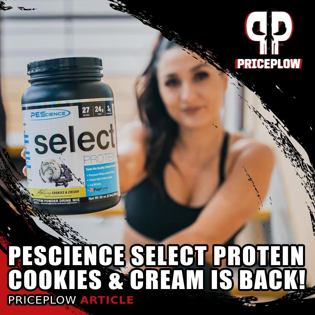 Cookies & Cream is back for @PEScience Select Protein!⠀