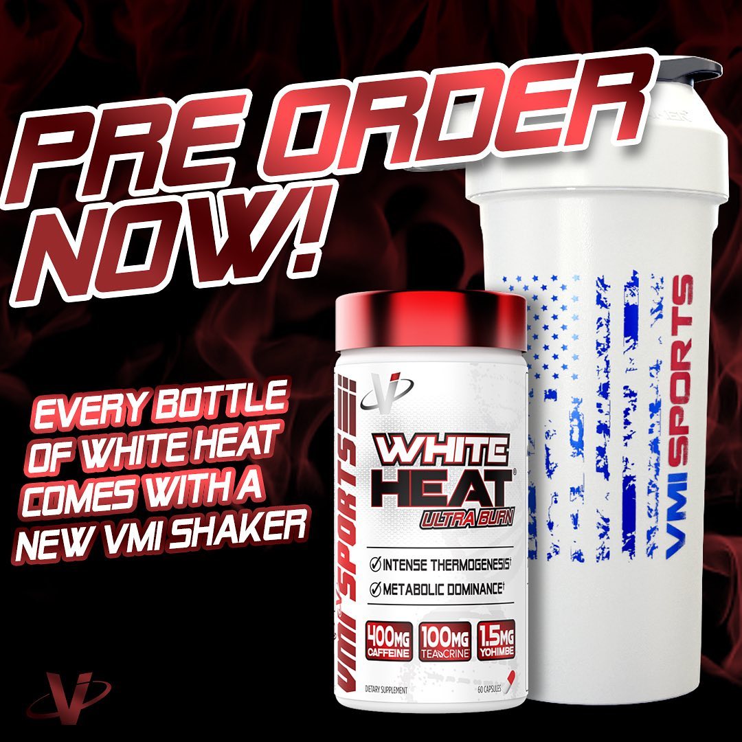 We’re workin some magic up with @vmisports for their launch of White Heat Ultra Burn, for pre order you get a free new shaker with it!