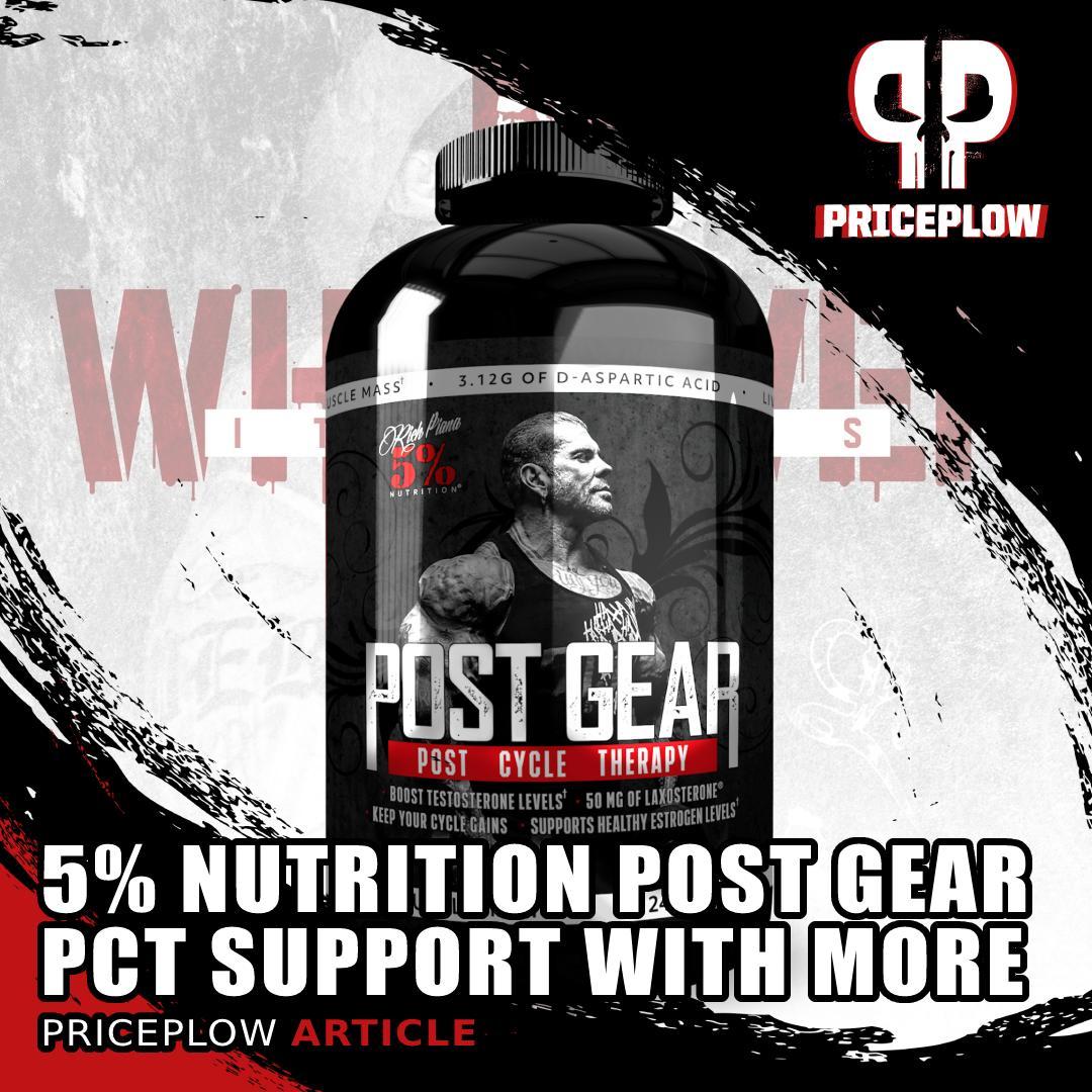 Rich Piana's @5PercentNutrition POST GEAR brings Post Cycle Therapy Support and MORE.⠀