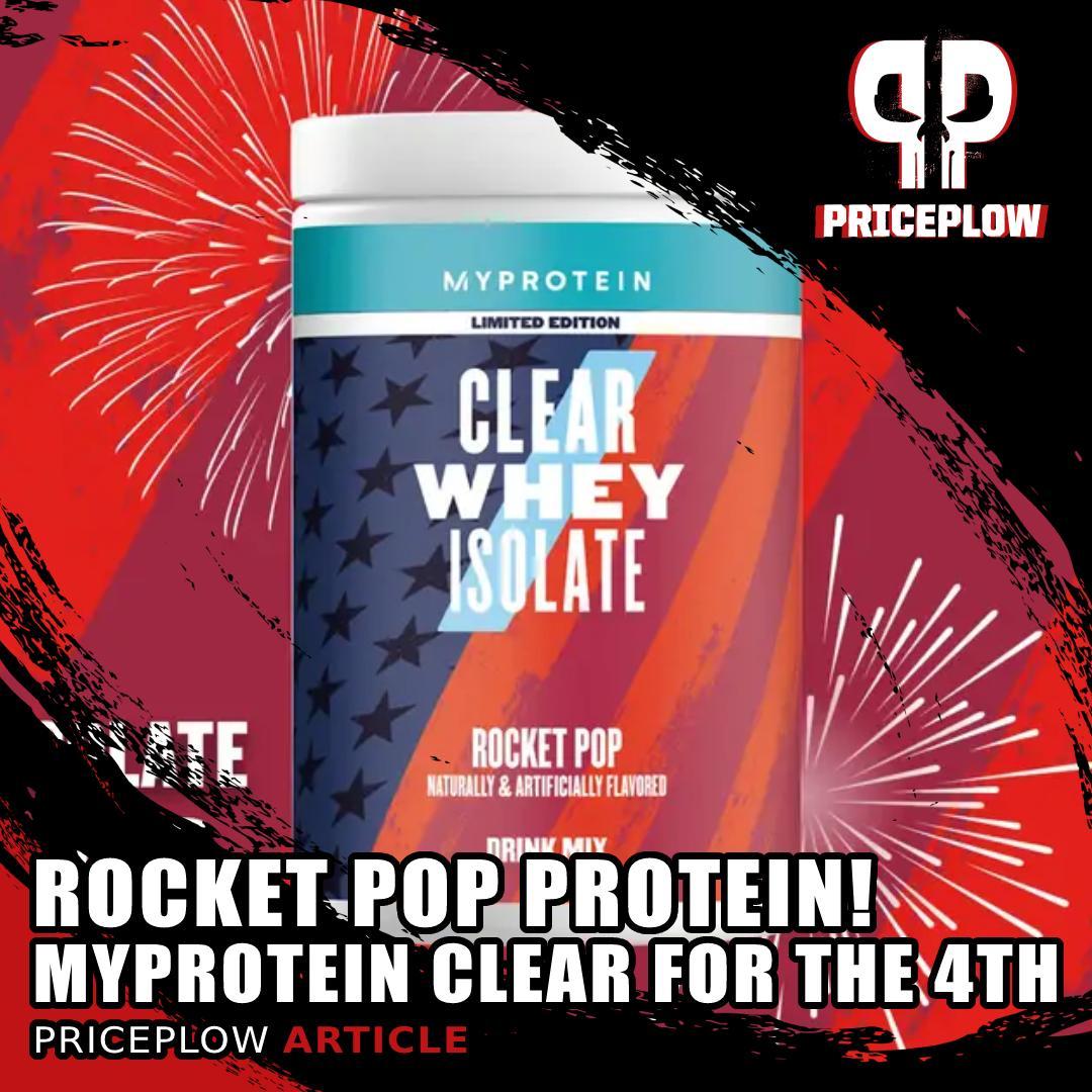 Rocket Pop PROTEIN!! @MyproteinUS launches a freedom flavored Clear Whey Isolate for the 2021 4th of July!⠀