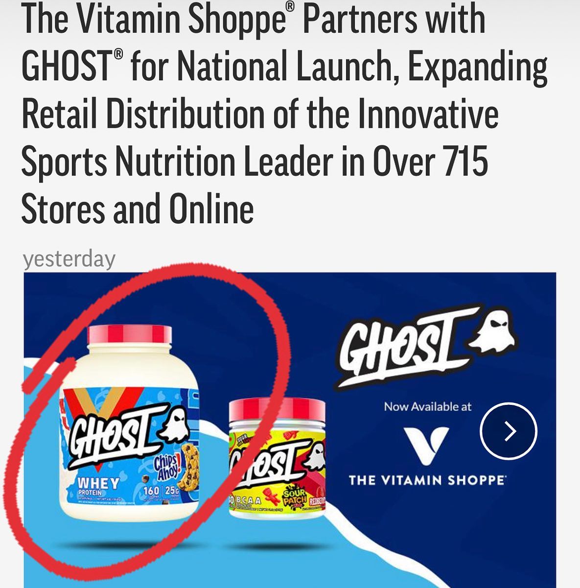 Did @vitaminshoppe just share the much requested 5 pounder protein tub from @ghostlifestyle in their press release? Is this coming @danplourenco ?!