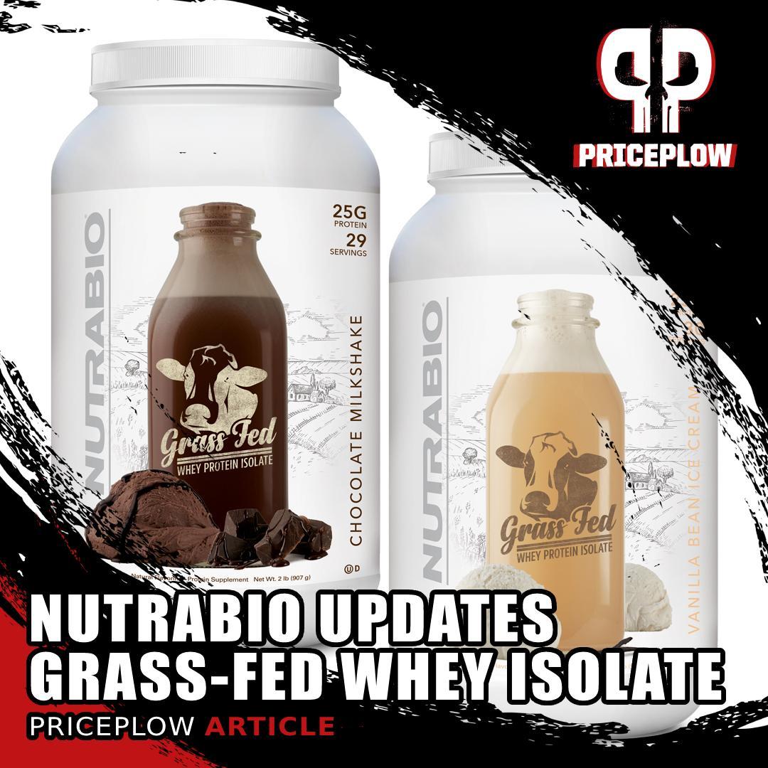 Chocolate is now Chocolate Milkshake and Vanilla is now Vanilla Bean Ice Cream as @NutraBio upgrades their Grass-Fed Whey Protein Isolate!⠀