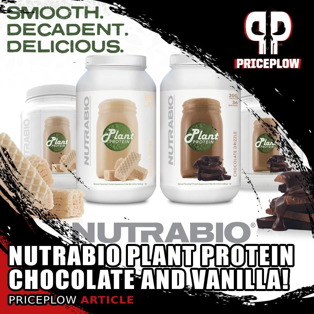 Smooth, Decadent, and DELICIOUS. That's the name of the game of @NutraBio's latest two Plant Protein flavors, Vanilla Wafer and Chocolate Drizzle!⠀