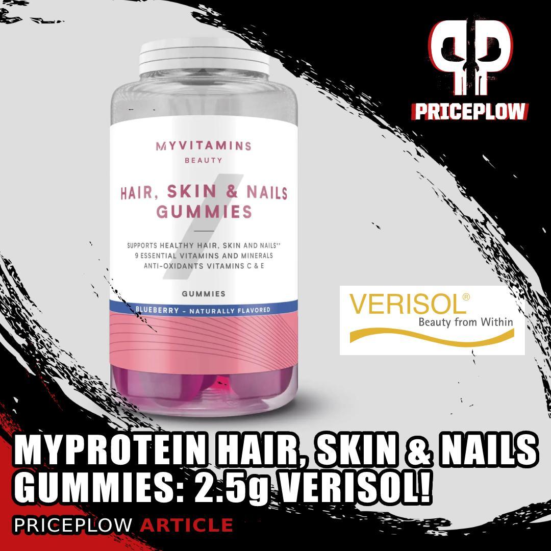 How do you get an efficacious dose of skin, hair, and nail supporting collagen into GUMMY form factor? You use VERISOL, which has FOUR clinical studies at just 2.5 grams.... and that's exactly what @MyproteinUS used with their new Hair, Skin, & Nails Gummies!⠀