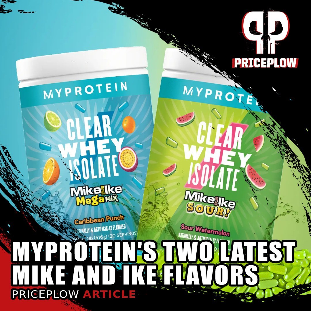 @MyproteinUS is back with more @MikeandIkeCandy Clear Whey Isolate flavor collabs: Caribbean Punch & Sour Watermelon Clear Whey Isolate... and these two flavors are (1) insanely good, and (2) insanely sour, respectively!⠀