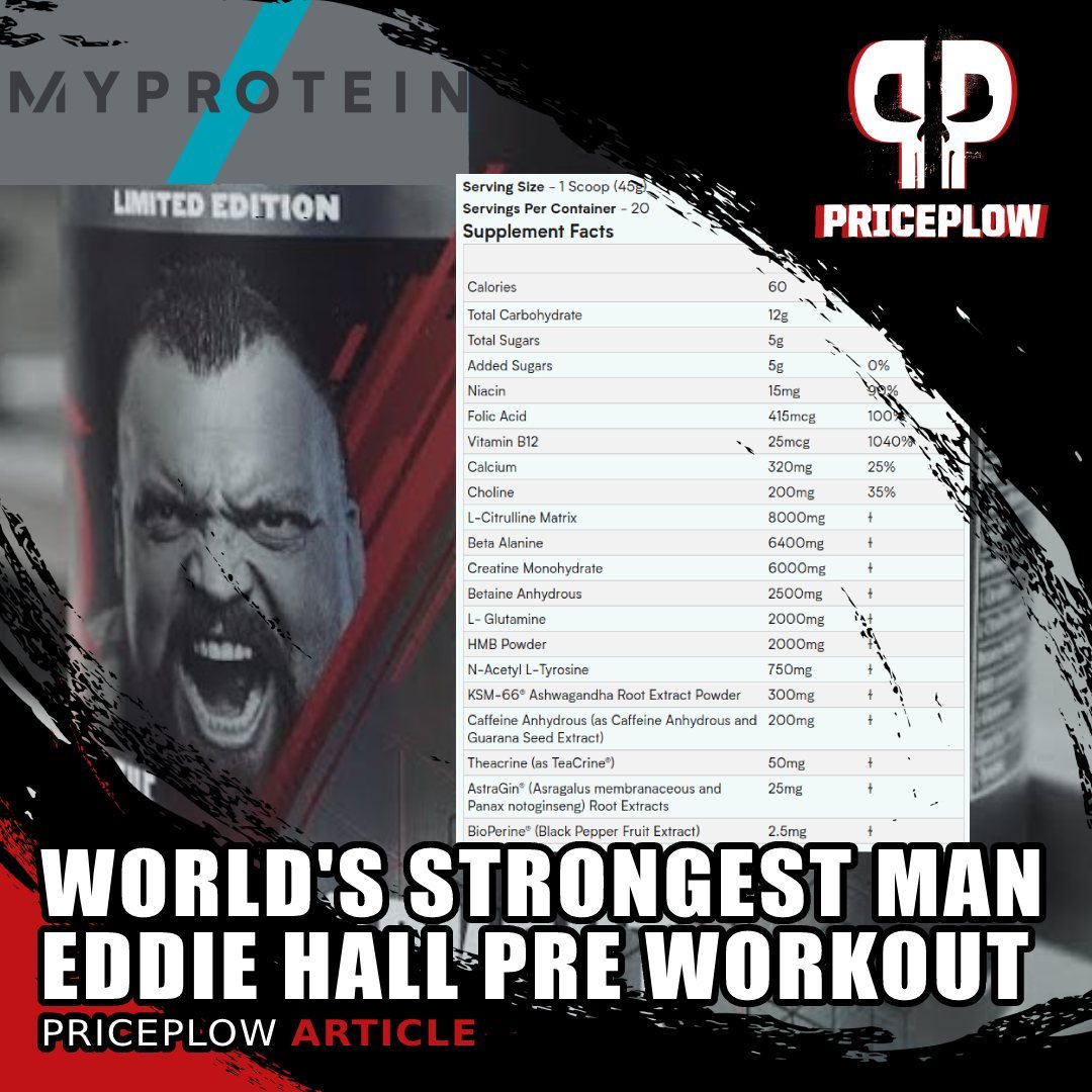 What are your thoughts on this @EddieHallWSM pre workout collab with @Myprotein / @MyproteinUS? It unsurprisingly sold out fast, so should they make more?⠀