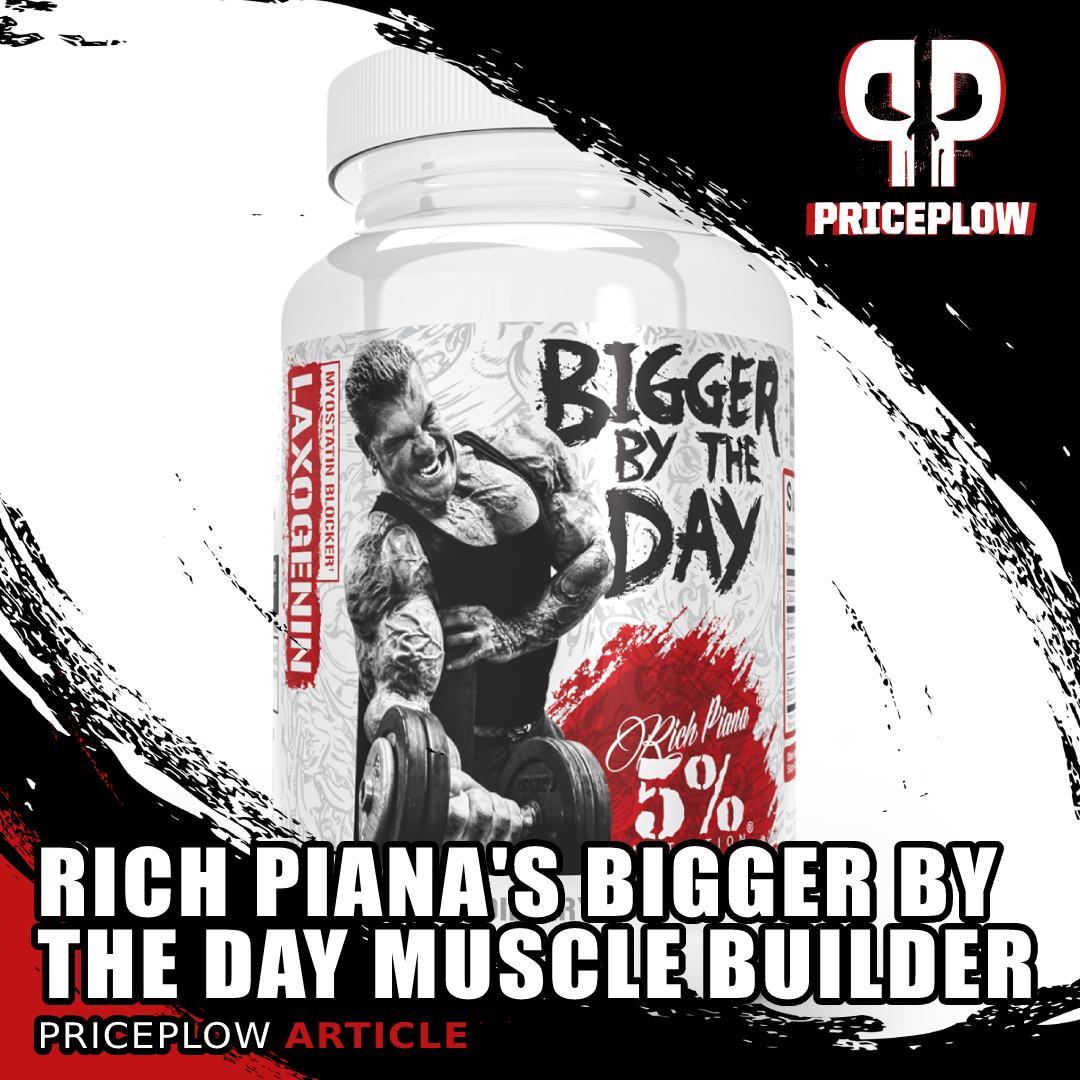 Remember Rich Piana's epic BIGGER BY THE DAY series? If not, you've got some YouTube to catch up on! And either way, @5percentnutrition has actualized it into a muscle building supplement