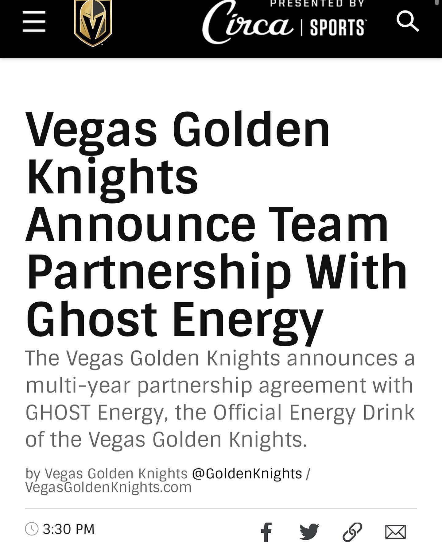 Authenticity is undefeated @ghostlifestyle x @vegasgoldenknights