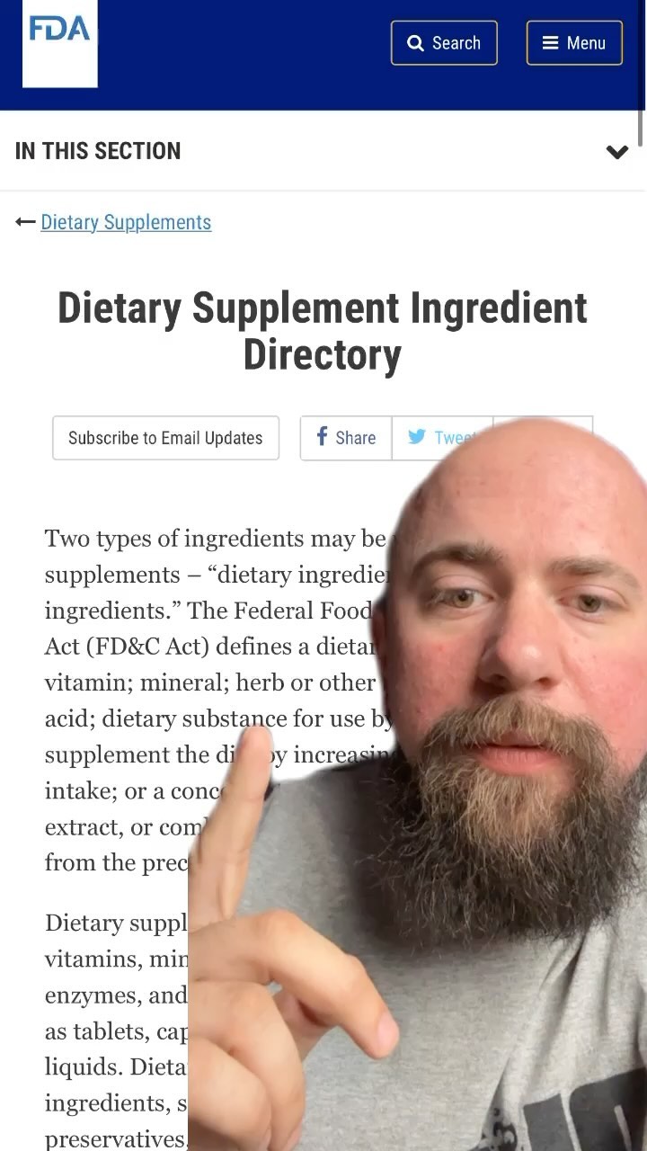 @fda new dietary supplement ingredient directory