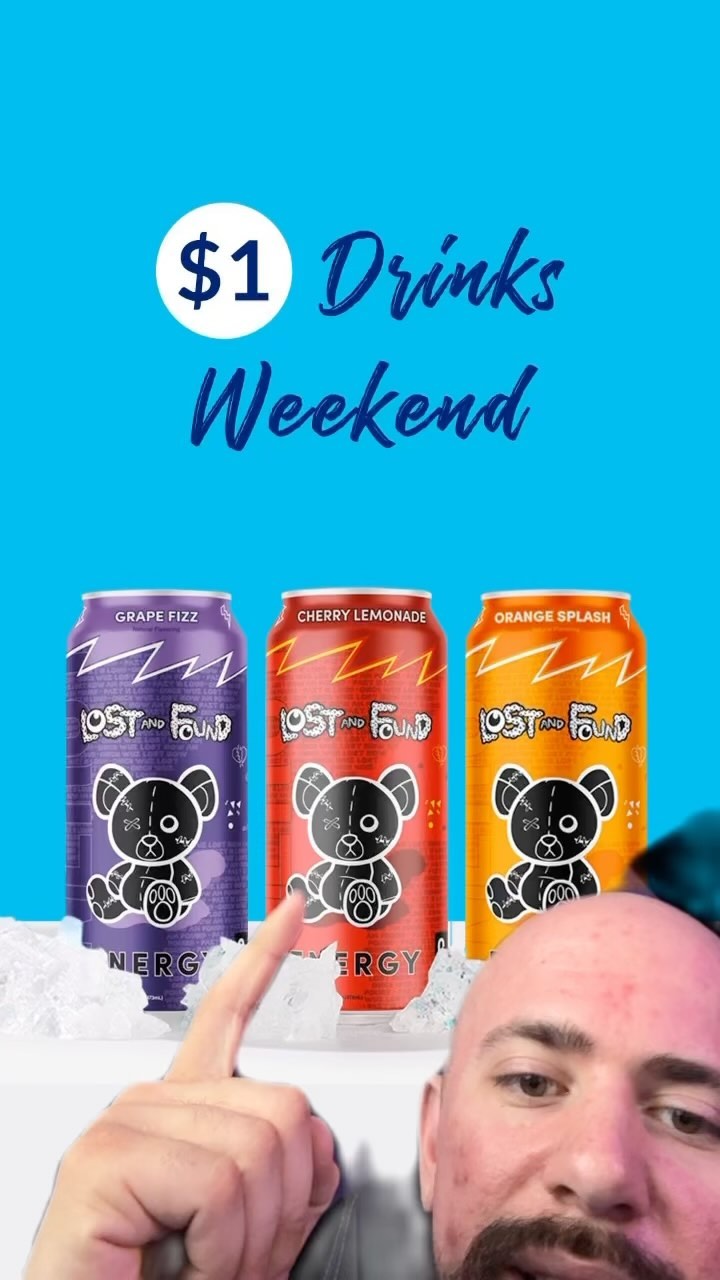 ALERT: Lost & Found Energy Drinks are only $1 this weekend at The Vitamin Shoppe!  Don’t miss out on this amazing deal for some of the best energy drinks on the market. Stock up now and thank us later!  #lostandfoundenergy #energydrinks #vitaminshoppe #supplements