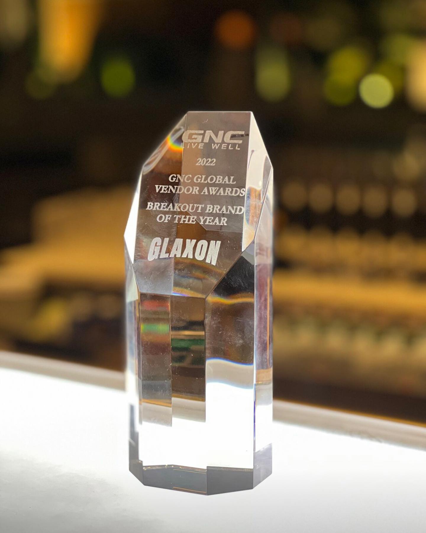 @iamglaxon wins breakout brand of the year from @gnclivewell !