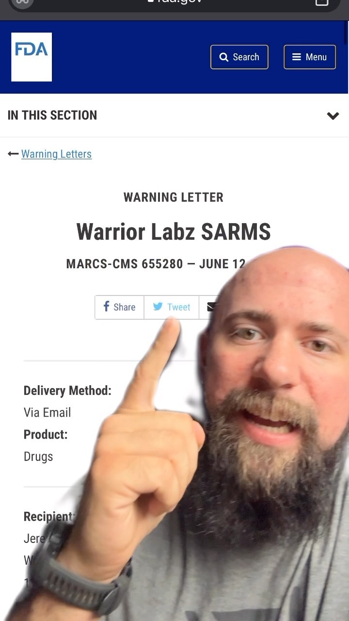 @fda out here actually enforcing our industry’s regulations on @crazystrongsarms