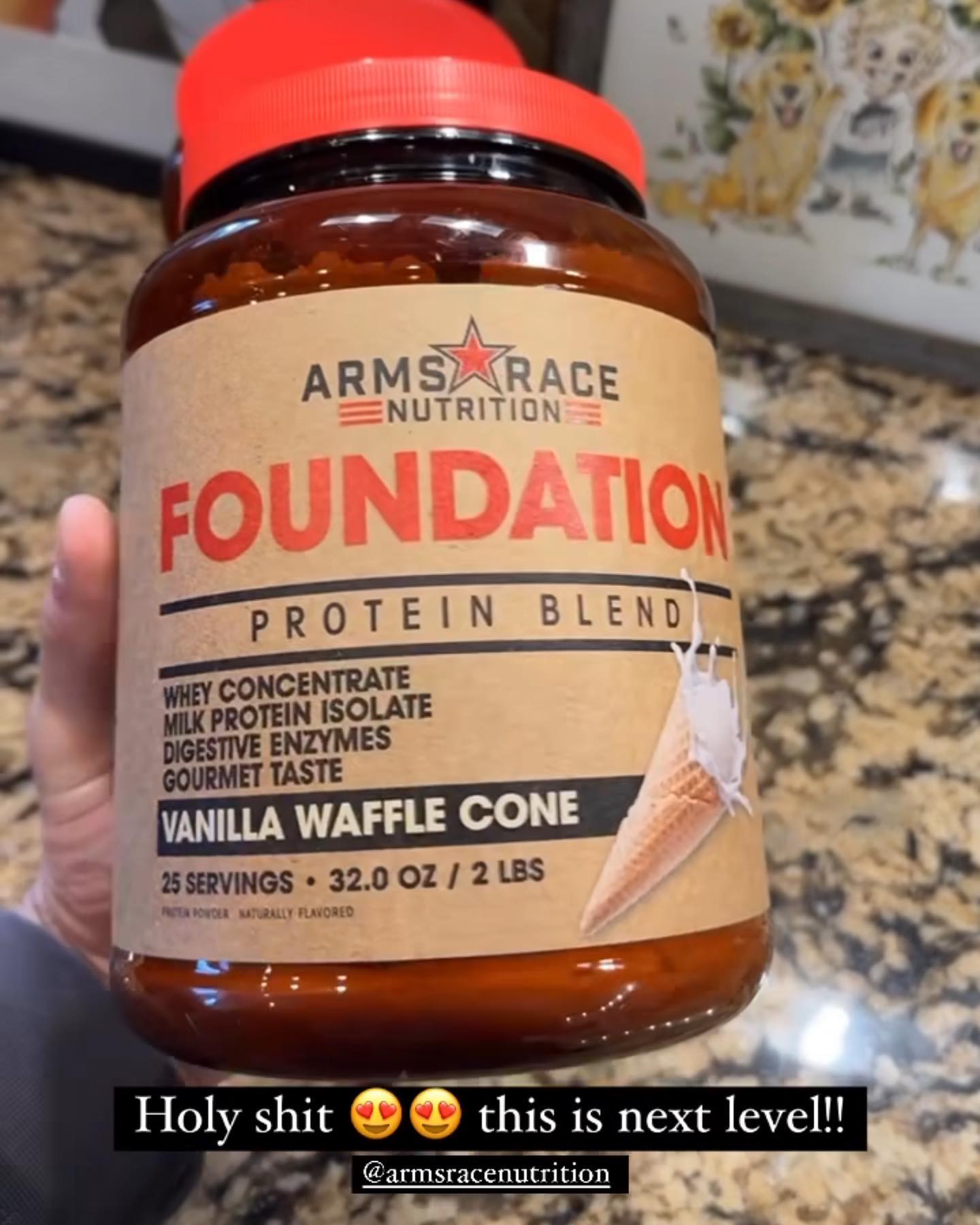 New Vanilla Waffle Cone from @armsracenutrition coming! Posted on @smith.julian story