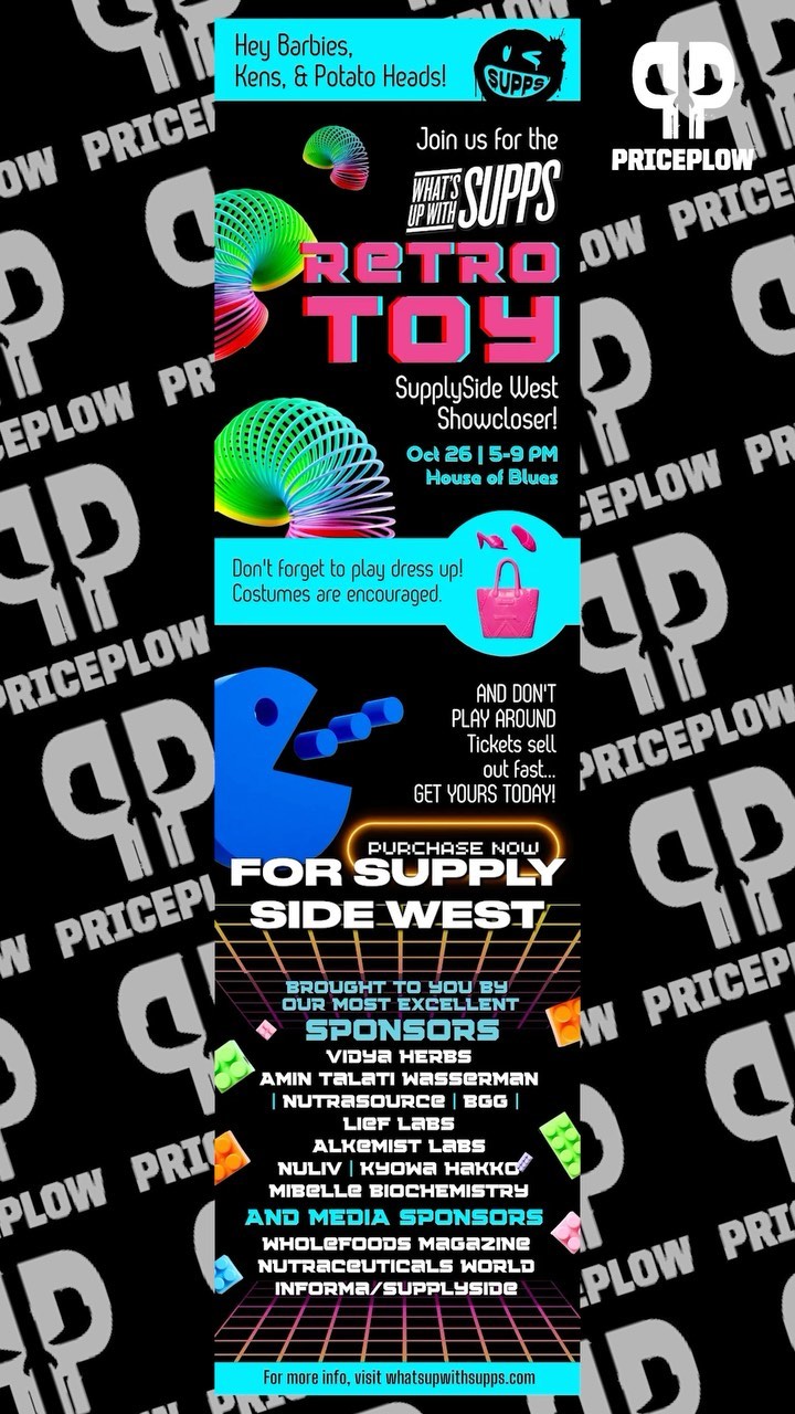 If you’re at @supplysideshow you can’t miss the @whats_up_with_supps party!