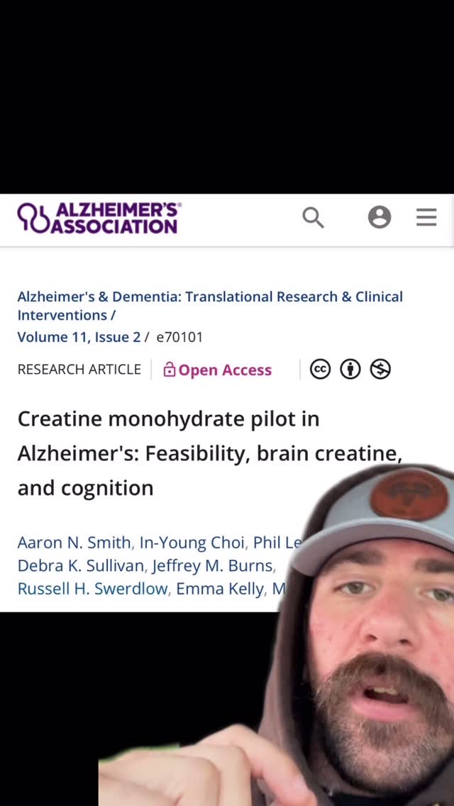 Creatine for Alzheimer’s? This could be a great indicator to the industry that creatine monohydrate is not just safe at higher doses, but useful for more than just sports nutrition