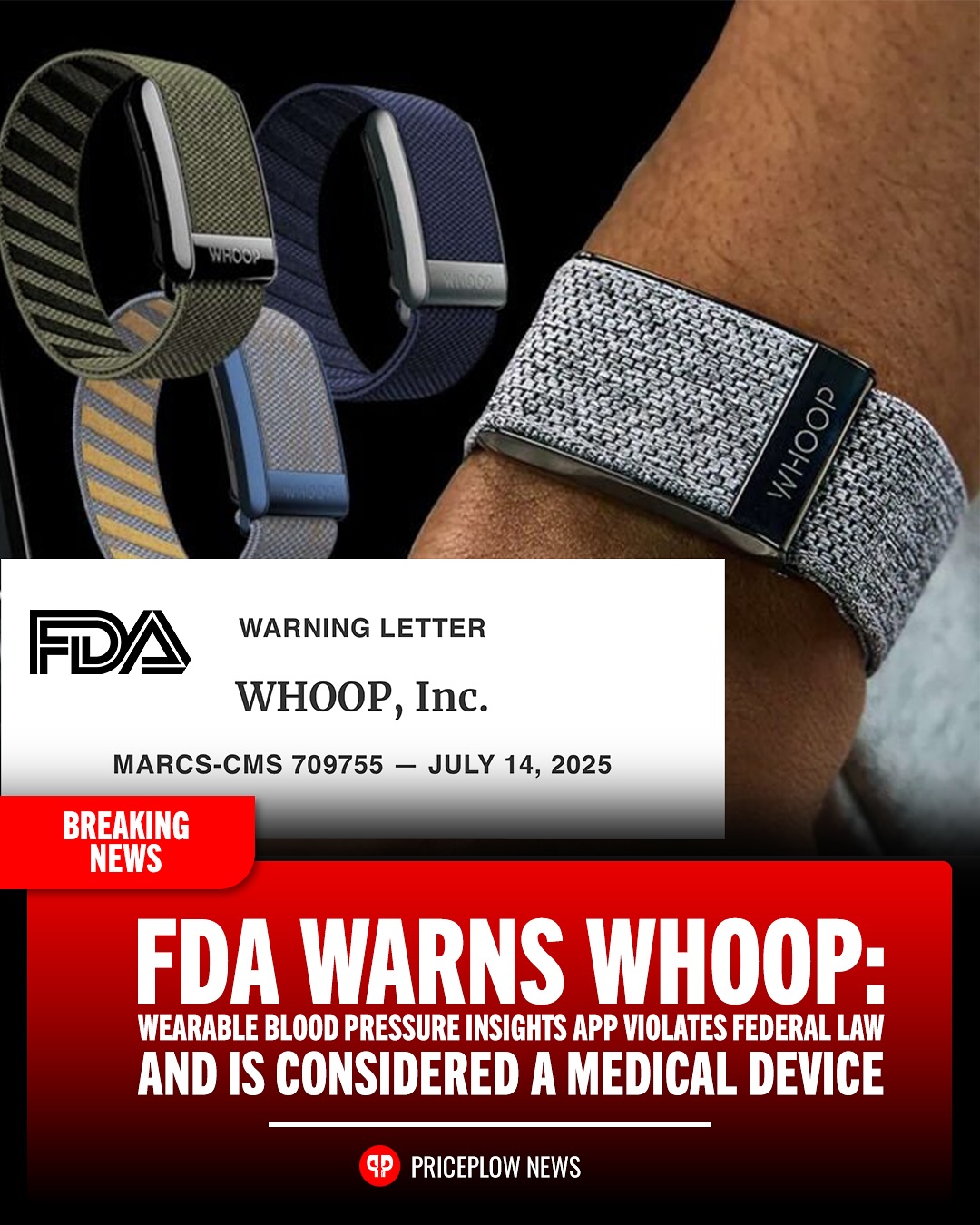 FDA warns WHOOP!