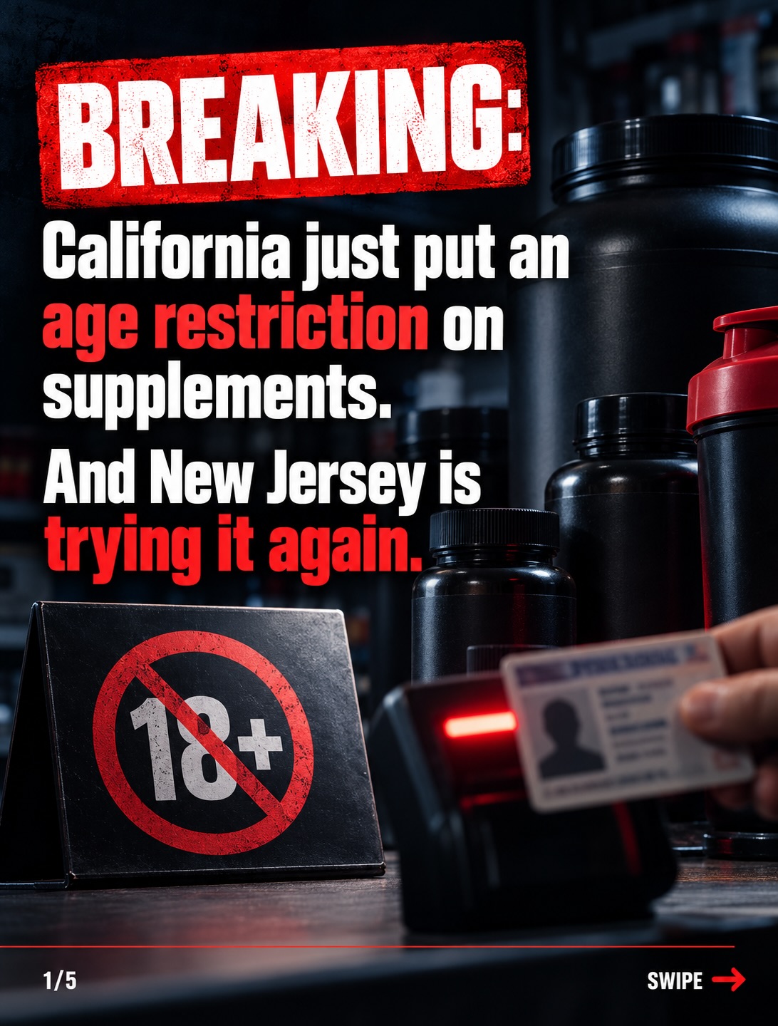 Californians restricting supplement sales, and they’re not the only ones. Multiple states are pushing laws to ban supplement sales to people under 18, and they’re refusing to listen to industry insiders on how damaging this can be.